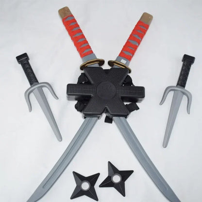 Kids Ninja Costume Set with Samurai Style Cosplay Accessories