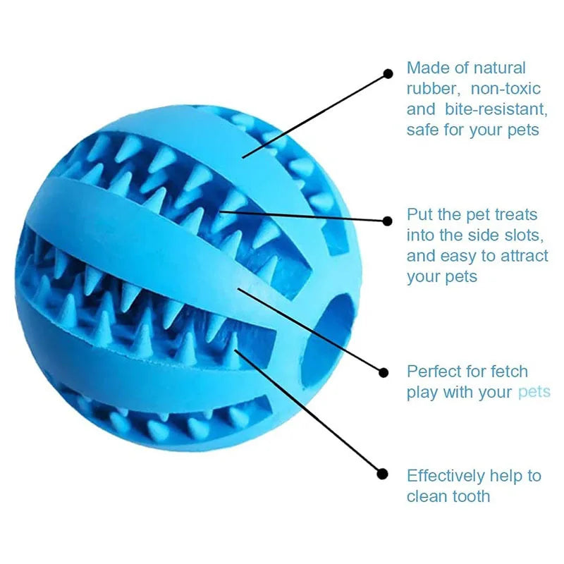 Interactive Dog Ball – Chew, Treat & Dental Toy