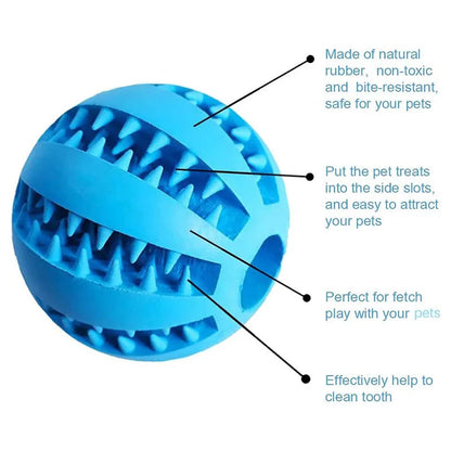 Interactive Dog Ball – Chew, Treat & Dental Toy