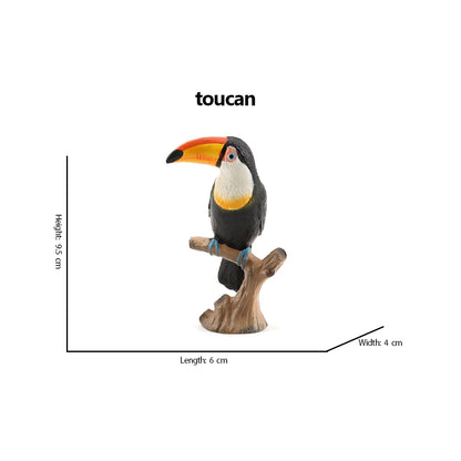 Bird Animal Figures Kiwi Peacock Phoenix Toucan Figurines