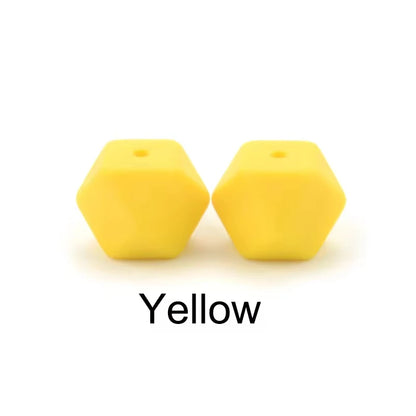 Silicone Hexagon Beads 10pcs Food Grade DIY Jewelry Making