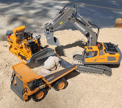 4WD RC Excavator Dump Truck Bulldozer 1:20 Remote Control Toy