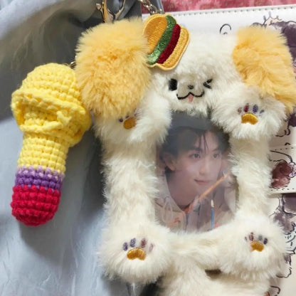 A cute and practical accessory for carrying and displaying favorite photo cards.