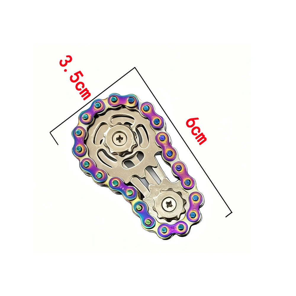 Metal Fidget Spinner – Gear & Bike Chain Fingertip Spinner