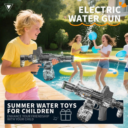 Electric Automatic Water Gun with Lights & Rechargeable Battery