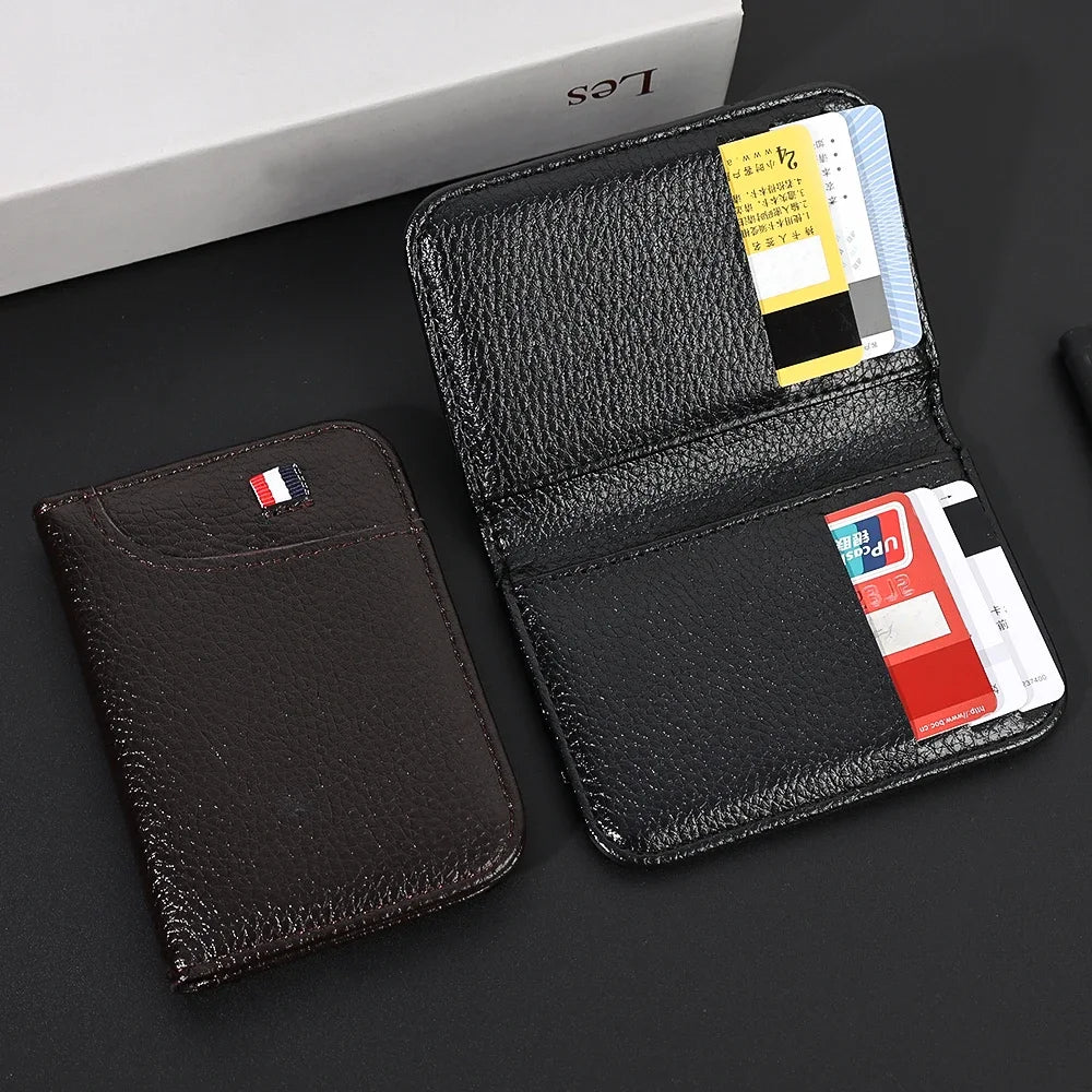 Slim Card Wallet PU Leather Mini Credit Card Holder
