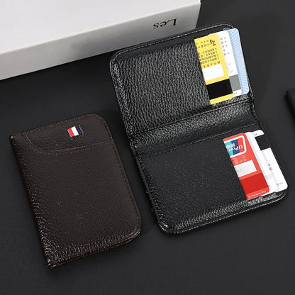 Slim Card Wallet PU Leather Mini Credit Card Holder