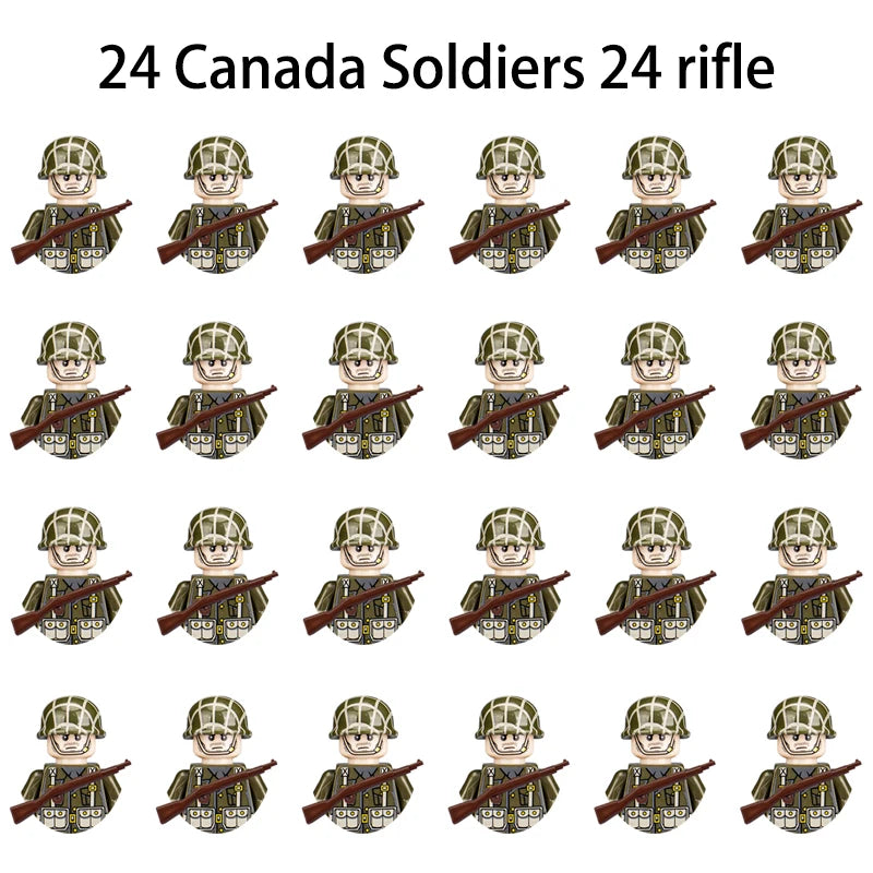 WWII Military Building Blocks – Army Mini Figure Model Set