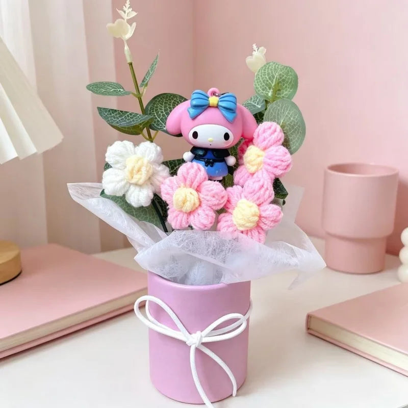Hello Kitty Kulomi Melody With Artificial Flower Creative Bouquet