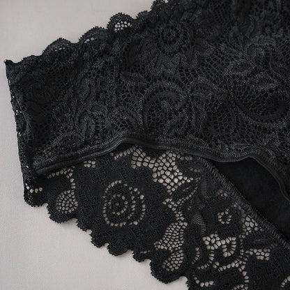 Lace Cotton Panties 3PCS Floral Embroidered Women's Briefs