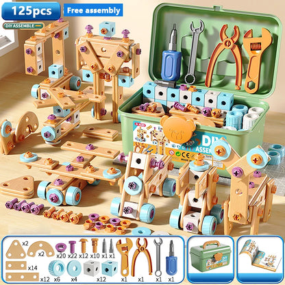 Nut and Bolt Puzzle Toy DIY Screw Assembly Educational Tool Set