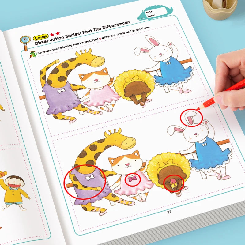 Hidden Differences Activity Book with Observation Games