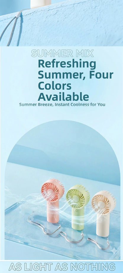 Handheld Mini Fan Rechargeable Portable Pocket Cooling Fan