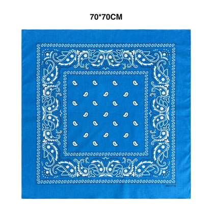 Oversized Paisley Bandana 70cm Cotton Hip Hop Head Scarf