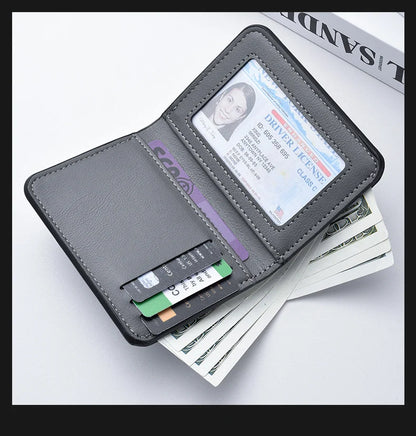 Men's Credit Card Wallet Ultra Thin PU Leather Mini Wallet