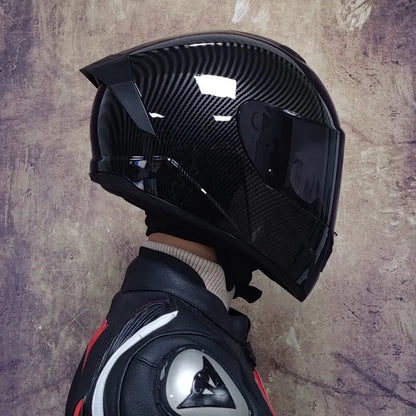 Full Face Motorcycle Helmet DOT Dual Visor Racing Helmet