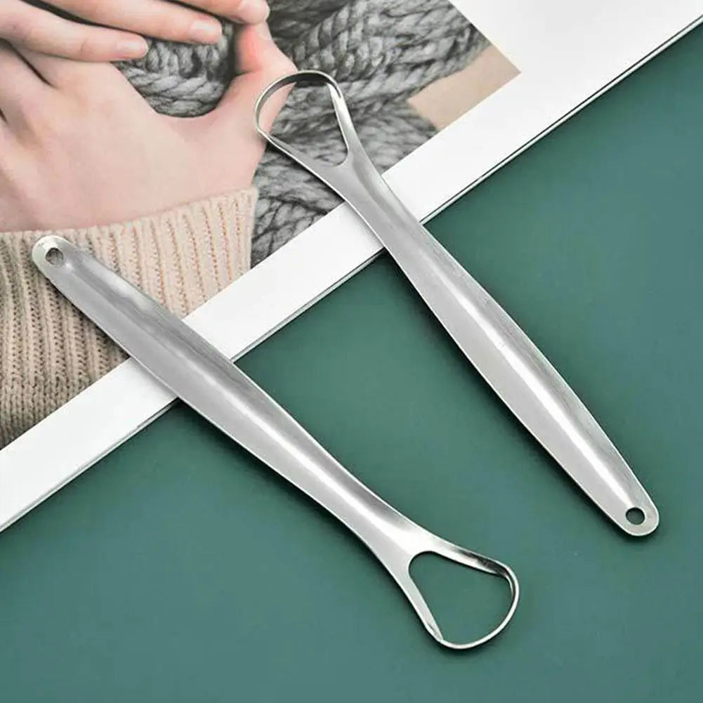 Stainless Steel Tongue Scraper Reusable Oral Hygiene Cleaner