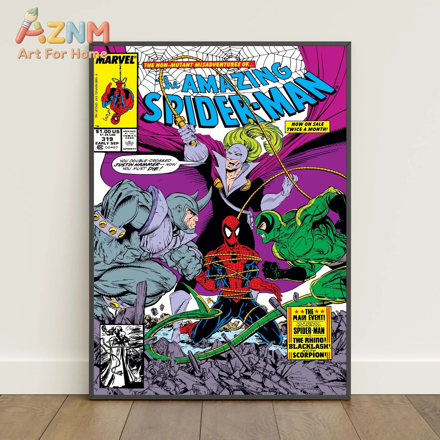 Spider-Man Comic Book Poster Peter Parker Canvas Print
