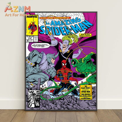 Spider-Man Comic Book Poster Peter Parker Canvas Print