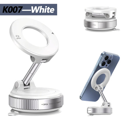 Magnetic Car Phone Holder 360° Foldable Vacuum Mount