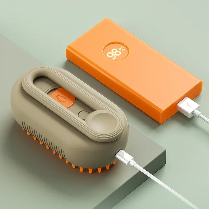 Cat Steam Grooming Brush 3-in-1 Pet Hair Removal Comb