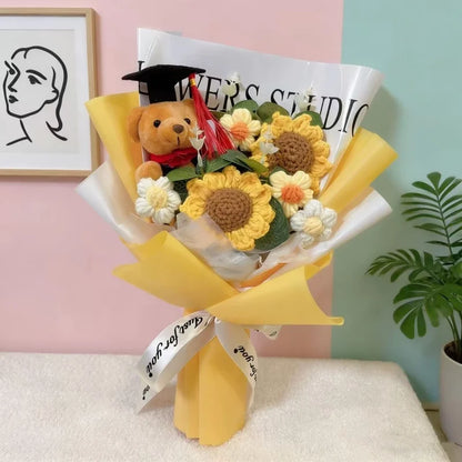 Cartoon Graduation Plush Bouquet Soft Stuffed Doll Gift