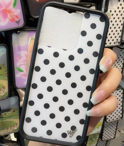 Wildflower iPhone Case Cute Polka Dot Silicone Shockproof Cover