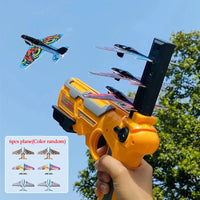 Airplane Launcher Toy Set with Foam Glider Planes