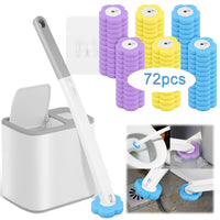 Disposable Toilet Brush Set with Holder & Refills