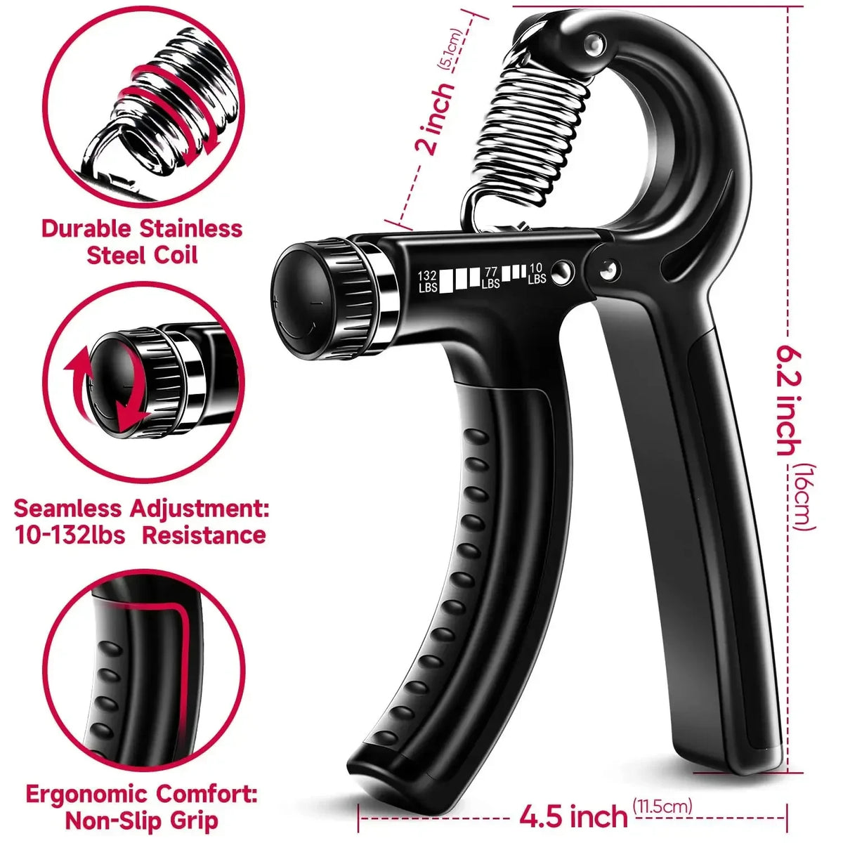 Build stronger hands and forearms anywhere with adjustable resistance, compact portability, and versatile grip-training accessories.