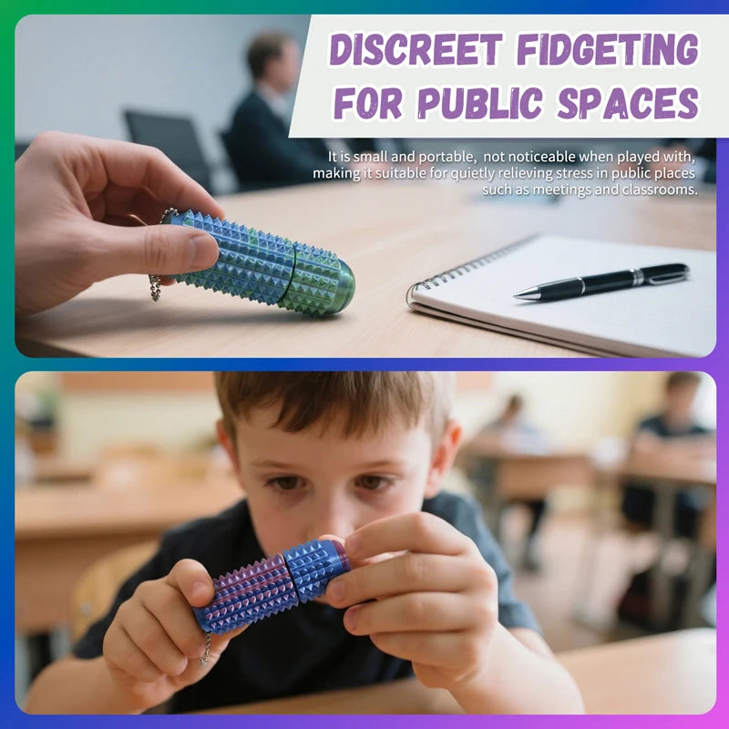 3D Printed Little Ouchy Spiky Fidget Toy Keychain