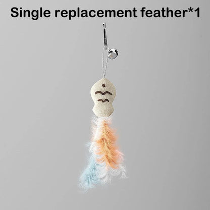 Cat Teaser Wand with Bell & Feather – Interactive Toy