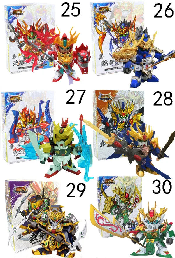 Three Kingdoms Action Figures SD Anime Model Kit 8cm