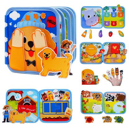 Farm Busy Book Montessori Animal Activity Board for Toddlers