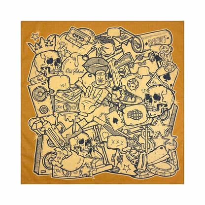 Cotton Bandana Scarf Skull Paisley Hip Hop Headband