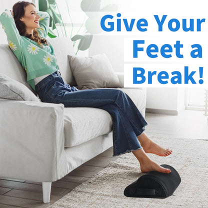 Memory Foam Under Desk Footrest – Office & Gaming Leg Support Pillow