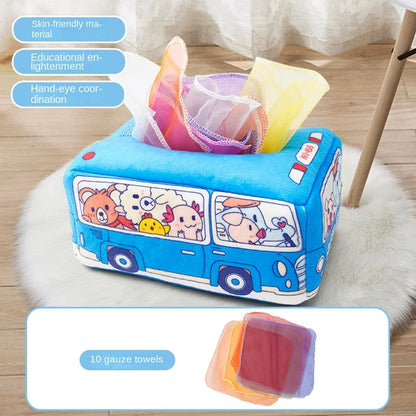 Magic Tissue Box Toy Montessori Sensory Learning Activity