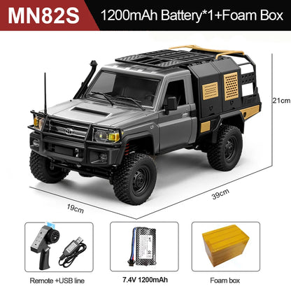MN82S 4WD RC Crawler Pickup Truck 1:12 Scale Off-Road Car