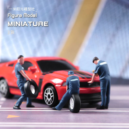 1/64 Miniature Figures Model Car Accessories Scene People Set