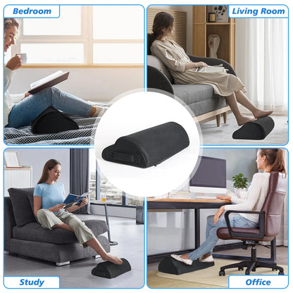 Memory Foam Under Desk Footrest – Office & Gaming Leg Support Pillow