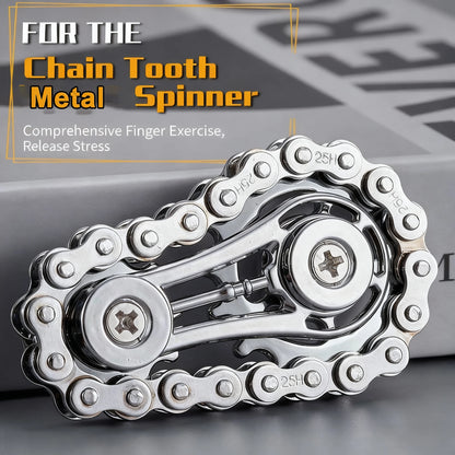 Metal Fidget Spinner – Gear & Bike Chain Fingertip Spinner