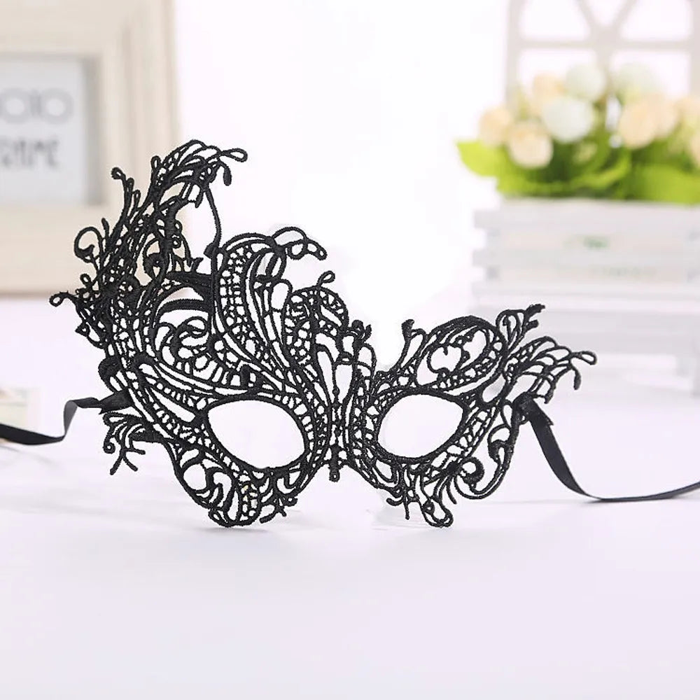 Lace Masquerade Mask Black Venetian Eye Mask