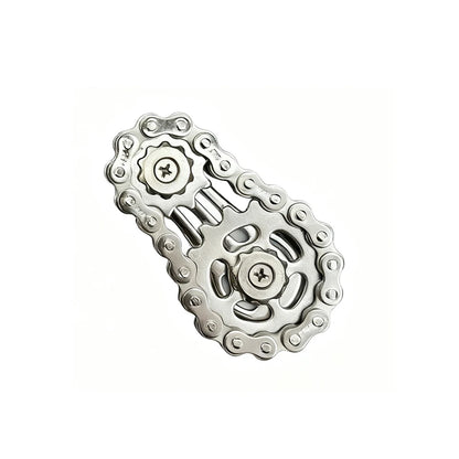 Metal Fidget Spinner – Gear & Bike Chain Fingertip Spinner