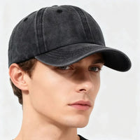 Washed Cotton Baseball Cap Adjustable Unisex Dad Hat