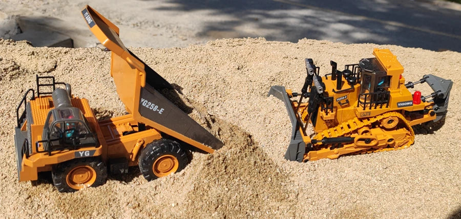 4WD RC Excavator Dump Truck Bulldozer 1:20 Remote Control Toy