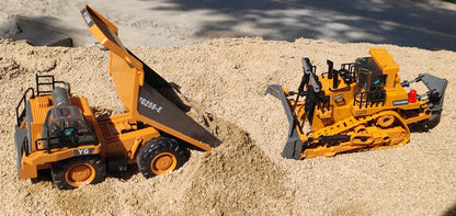 4WD RC Excavator Dump Truck Bulldozer 1:20 Remote Control Toy