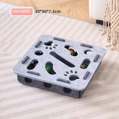 Interactive Cat Puzzle Toy with Ball – Indoor Exercise Game