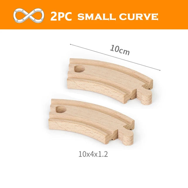 Wooden Train Track Racing Railway Toys All Kinds Wooden Track Accessories Fit for Biro Wood Tracks Toys for Children Gift