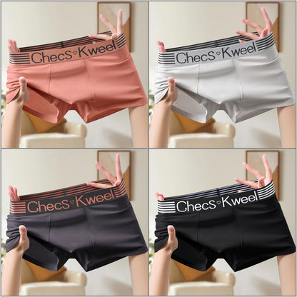 Men's Cotton Boxer Shorts 4PCS Breathable Printed Underwear