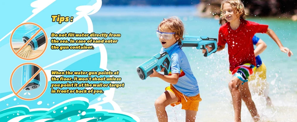 Rechargeable Electric Water Gun Powerful Automatic Water Blaster